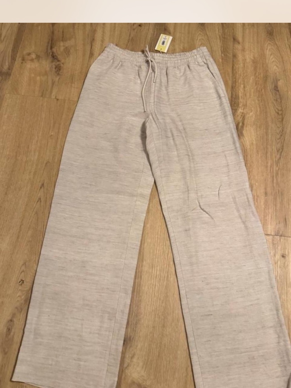 Aritzia Thesis Cruise Linen Wide Leg Pants in Natural Ecru Small ❤️NWT❤️
